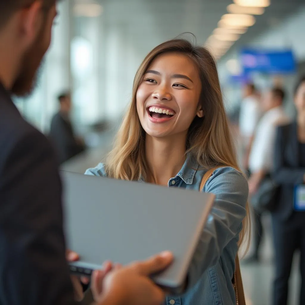 Laptop reunited with owner at airport